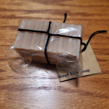 Wavy Bar Caramel Latte & Hazelnut 3 oz. Goat's Milk Soap